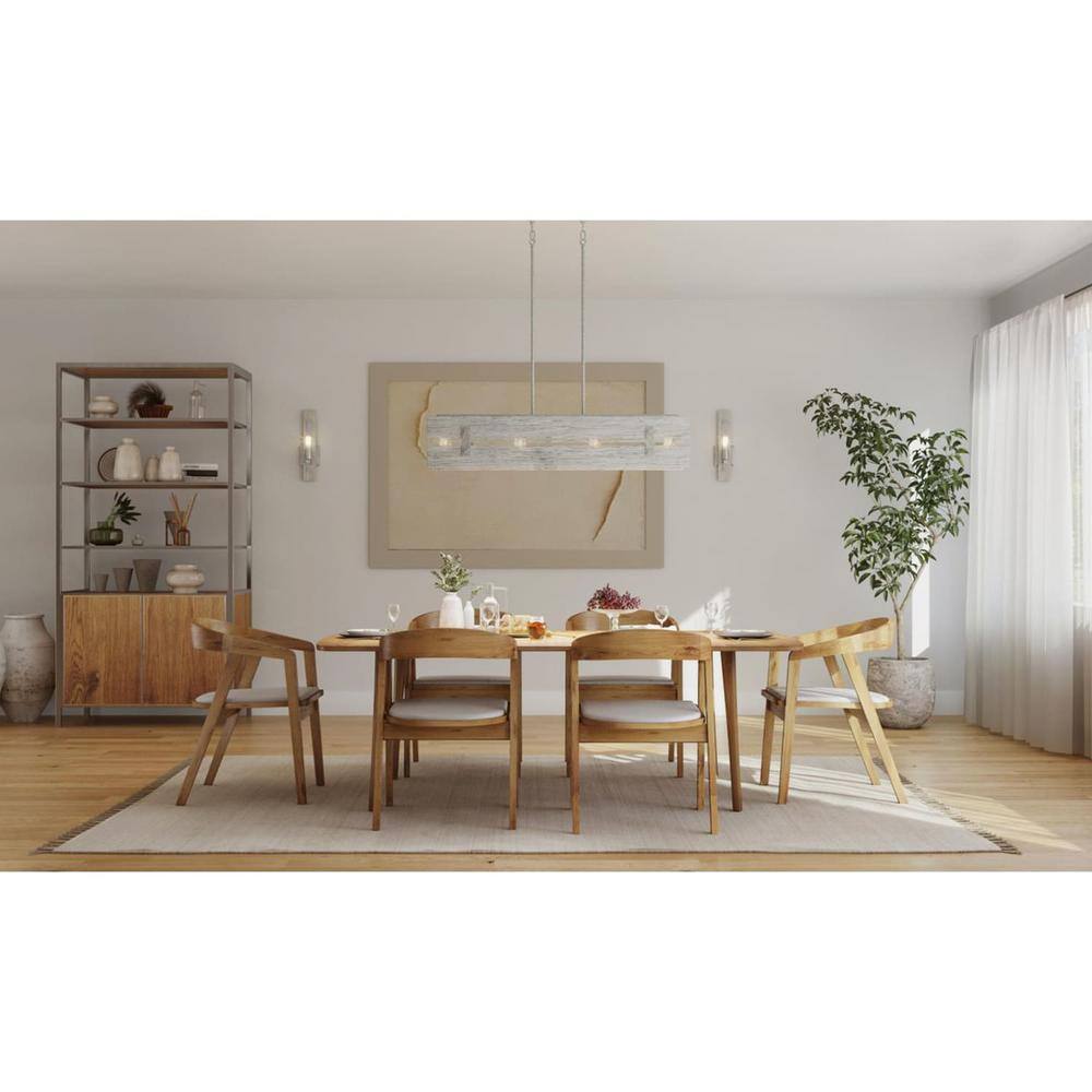 Hemsworth Galvanized Finish Four-Light Coastal Chandelier