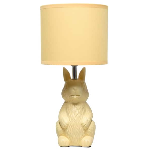 Simple Designs Whimsical Perched Bunny Rabbit Table Lamp