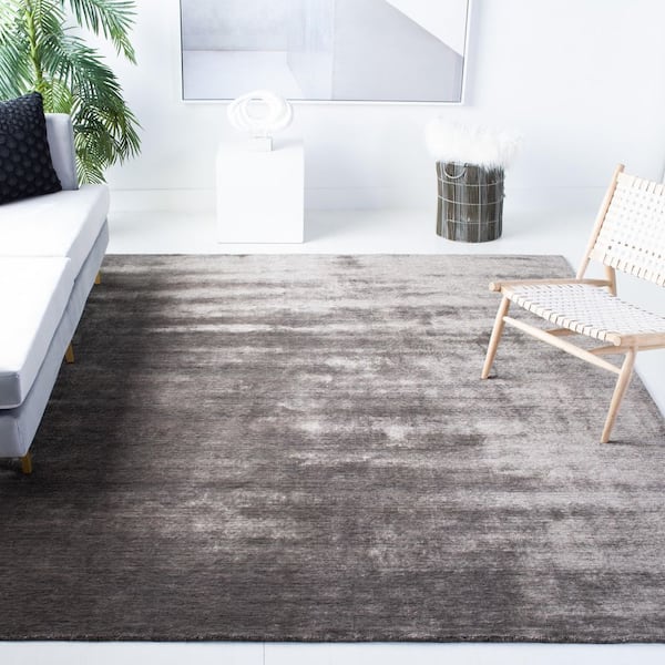 Mirage 8 ft. x 10 ft. Brown/Charcoal Solid Color Area Rug
