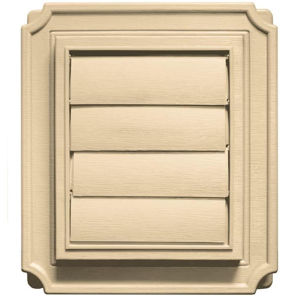 Builders Edge 7.875 in. x 7.875 in. #012 Dark Almond Scalloped Exhaust Siding Vent
