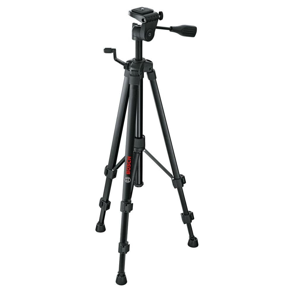 Verslaving component deelnemen Bosch Compact Tripod with Extendable Height for Use with Line Lasers, Point  Lasers, and Laser Distance Tape Measuring Tools BT 150 - The Home Depot