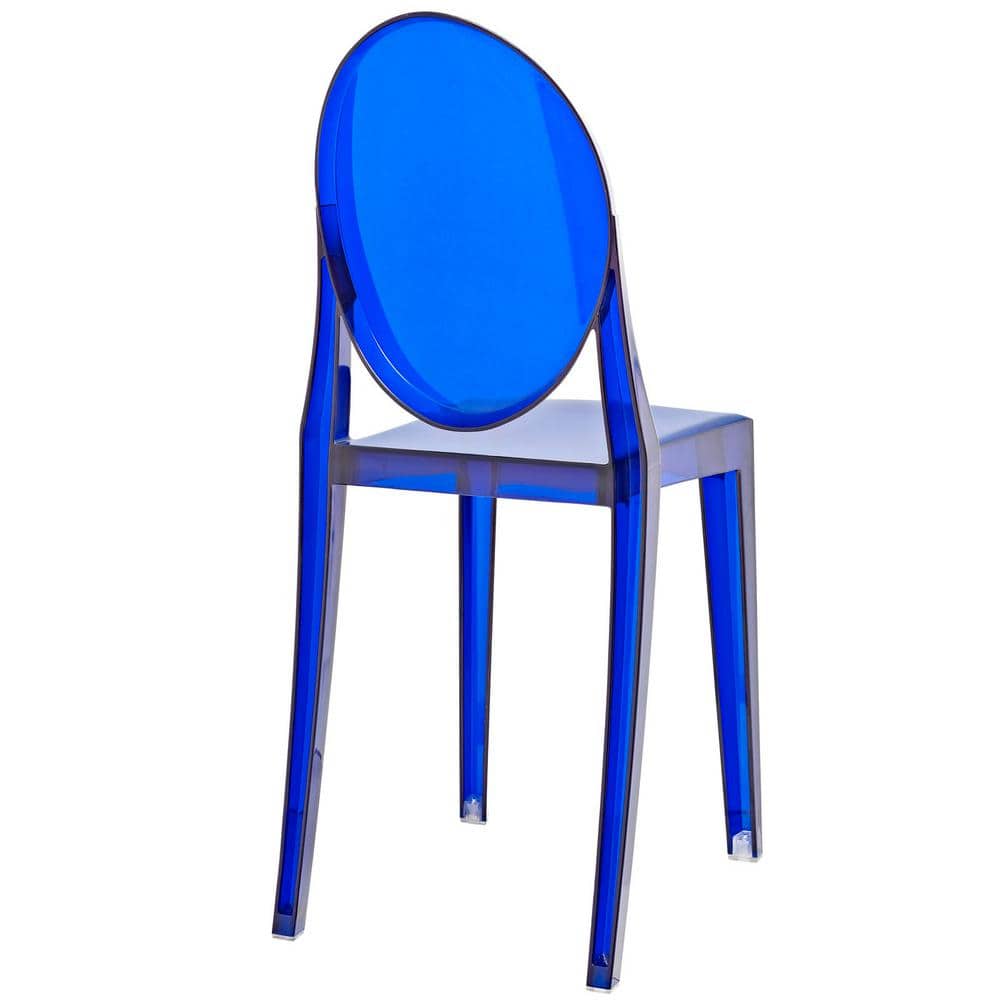 Ethereal Casper Blue Metal Side Chair