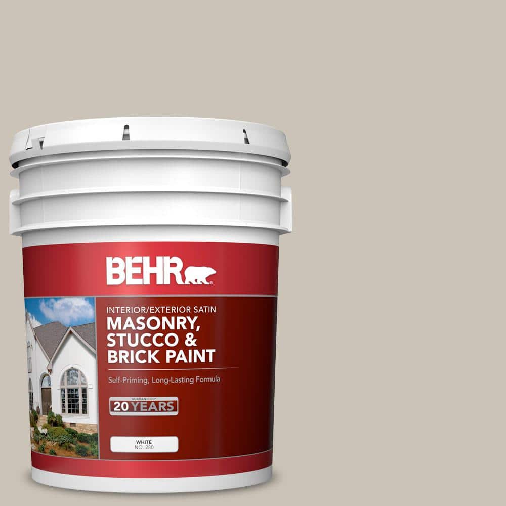 5 gal. #PPU5-08 Sculptor Clay Satin Interior/Exterior Masonry, Stucco and B