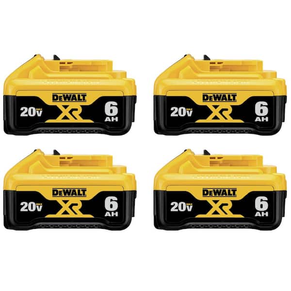 DEWALT 20V MAX XR Premium Lithium-Ion 6.0Ah Battery (4 Pack)