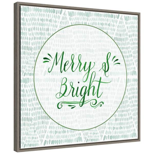 Amanti Art 22 in. Canvas Christmas Tree Whimsy Collection H Christmas Holiday Framed Box Wall Art