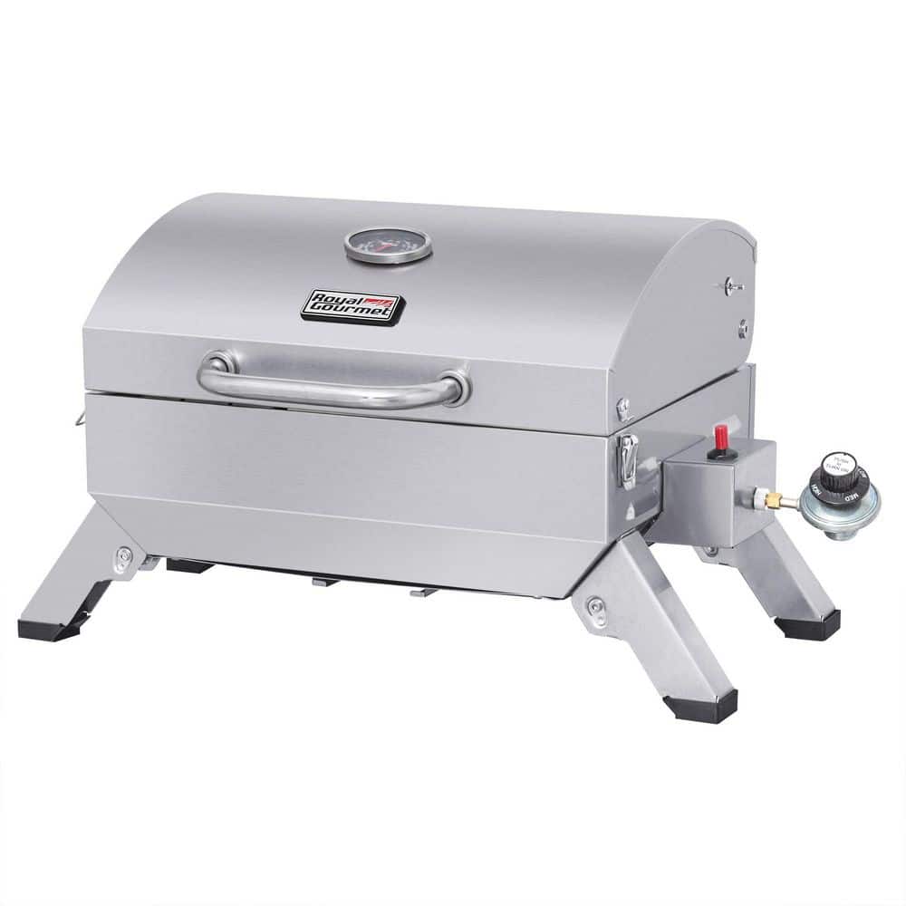 Stainless Steel Portable Propane Gas Grill with Folding Legs