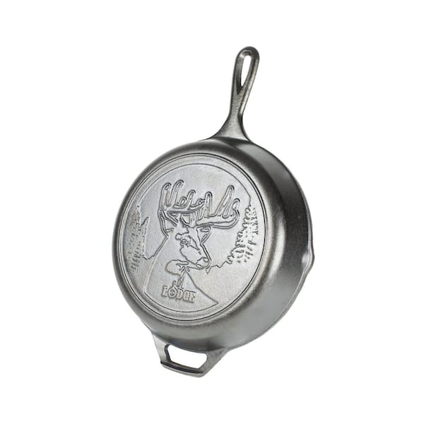 Lodge Wildlife Series 10.25 in. Cast Iron Deer Skillet