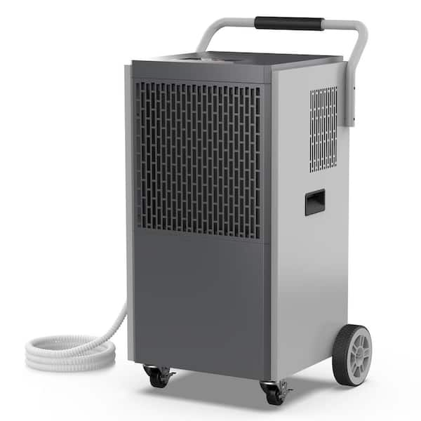 190 pt. 6000 sq. ft. Bucketless Industrial Dehumidifier in Grays for Garage with Drain Hose Auto-Off 10% to 95% RH Range