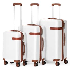 Catalina Waves Nested Hardside Luggage Set in White, 3 Piece - TSA Compliant