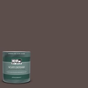1 qt. #ECC-28-3 Charred Hickory Extra Durable Semi-Gloss Enamel Interior Paint & Primer
