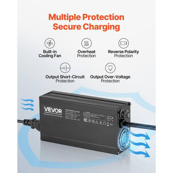 24V 20A LiFePO4 Smart Charger For Deep Cycle Lithium Iron Phosphate Batteries, 29.2V