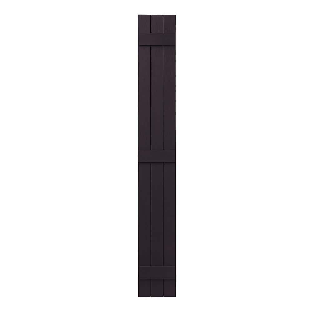 11 in. x 81 in. Polypropylene Plastic 3-Board Closed Board and Batten Shutters Pair in Dark Berry price history on PriceWatchPro