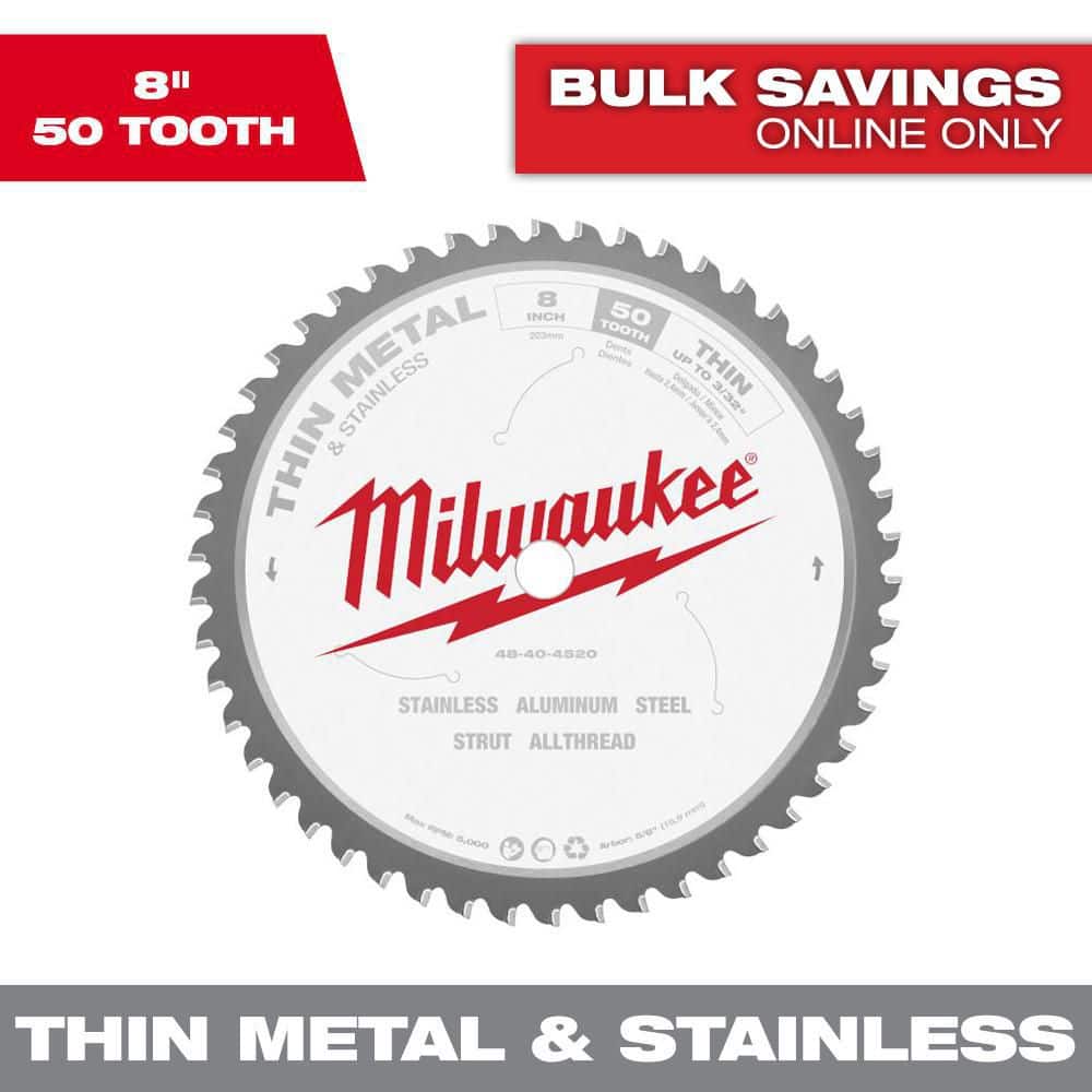 8 in. x 50 Carbide Teeth Thin Metal & Stainless Cutting Circular Saw Blade price history on PriceWatchPro