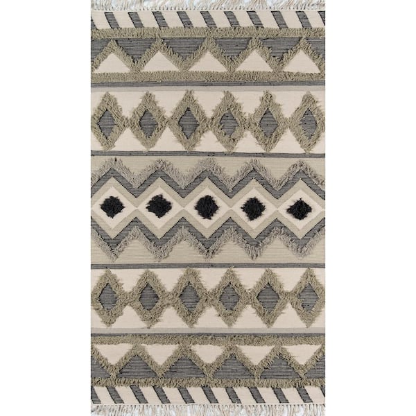 Novogratz by Momeni Indio Avalon Sage 5 ft. x 7 ft. Area Rug