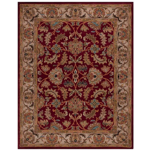 SAFAVIEH Heritage Red/Ivory 6 ft. x 9 ft. Border Area Rug