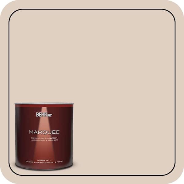 BEHR MARQUEE 1 qt. #ICC-94 Brioche Matte Interior Paint & Primer