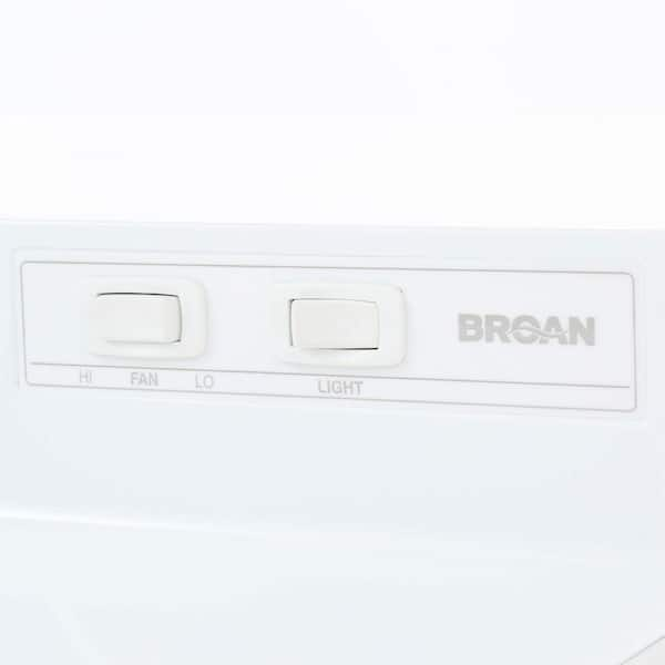 Broan Ventless Under Cabinet Range Hood, White, 21