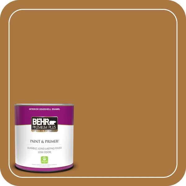 BEHR PREMIUM PLUS 1 qt. #M250-7 Blonde Wood Eggshell Enamel Low Odor Interior Paint & Primer