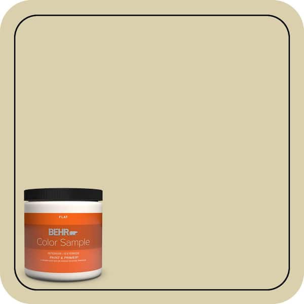BEHR PREMIUM PLUS 8 oz. #M330-3 Sweet Jasmine Flat Interior/Exterior Paint & Primer Color Sample