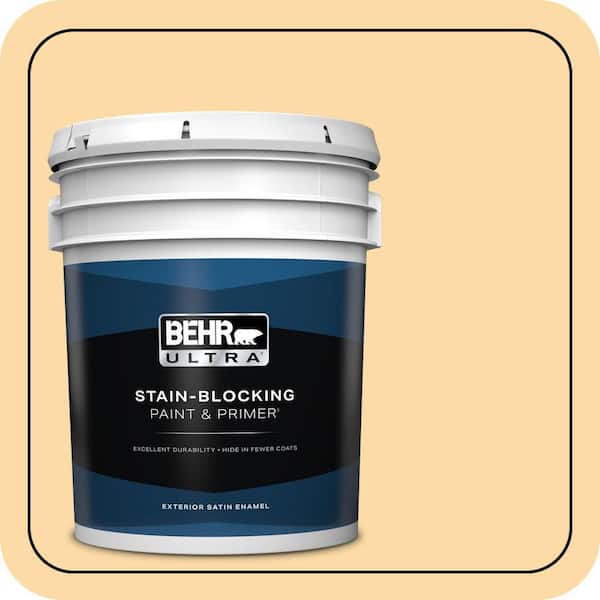 BEHR ULTRA 5 gal. #M290-3 Corn Stalk Satin Enamel Exterior Paint & Primer
