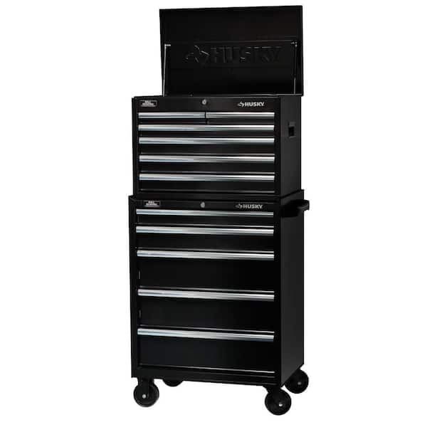 Husky 27 in. W 11-Drawer Tool Chest and Cabinet Set