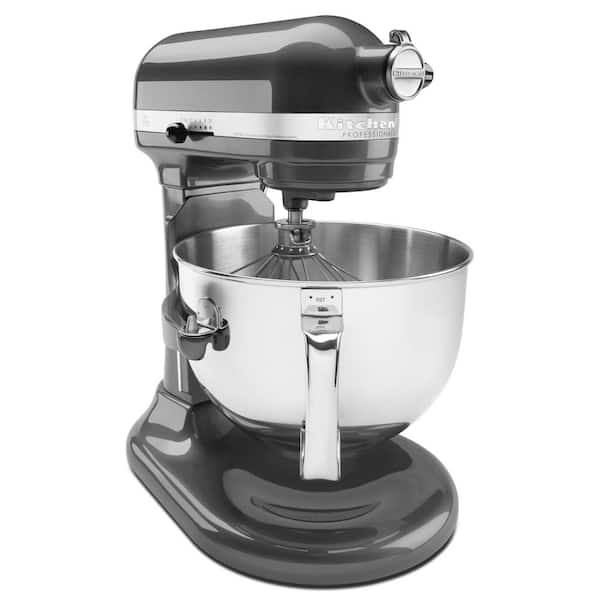 KitchenAid Professional 600 Series 6 Qt. 10-Speed Pearl Metallic Stand Mixer  with Flat Beater, Wire Whip and Dough Hook Attachments KP26M1XPM - The Home  Depot