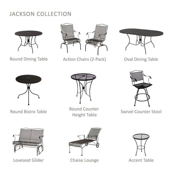 Hampton Bay Jackson Action Patio Chairs 2 Pack The Home Depot