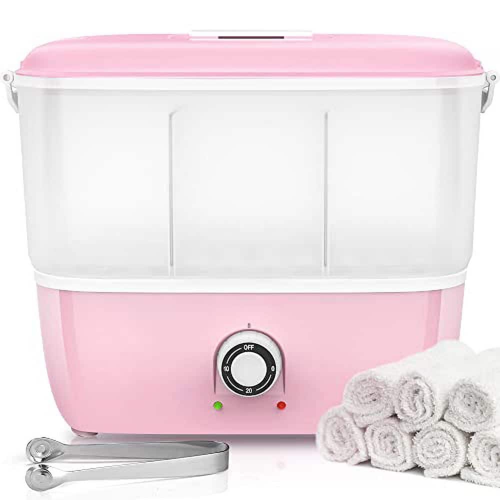 Hot Towel Steamer Warmer Quickly Heats Up in 5 Minutes Fits 16 Mini Towels for Spa Massage Facials Pink Portable price history on PriceWatchPro