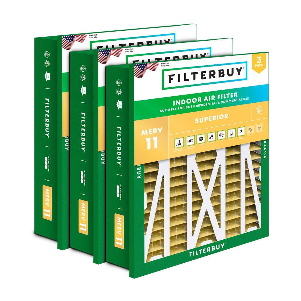 20 in. x 20 in. x 5 in. MERV 11 (FPR 7) Allergen Defense Pleated HVAC Furnace Air Filters for Honeywell Grille (3-Pack) price history on PriceWatchPro