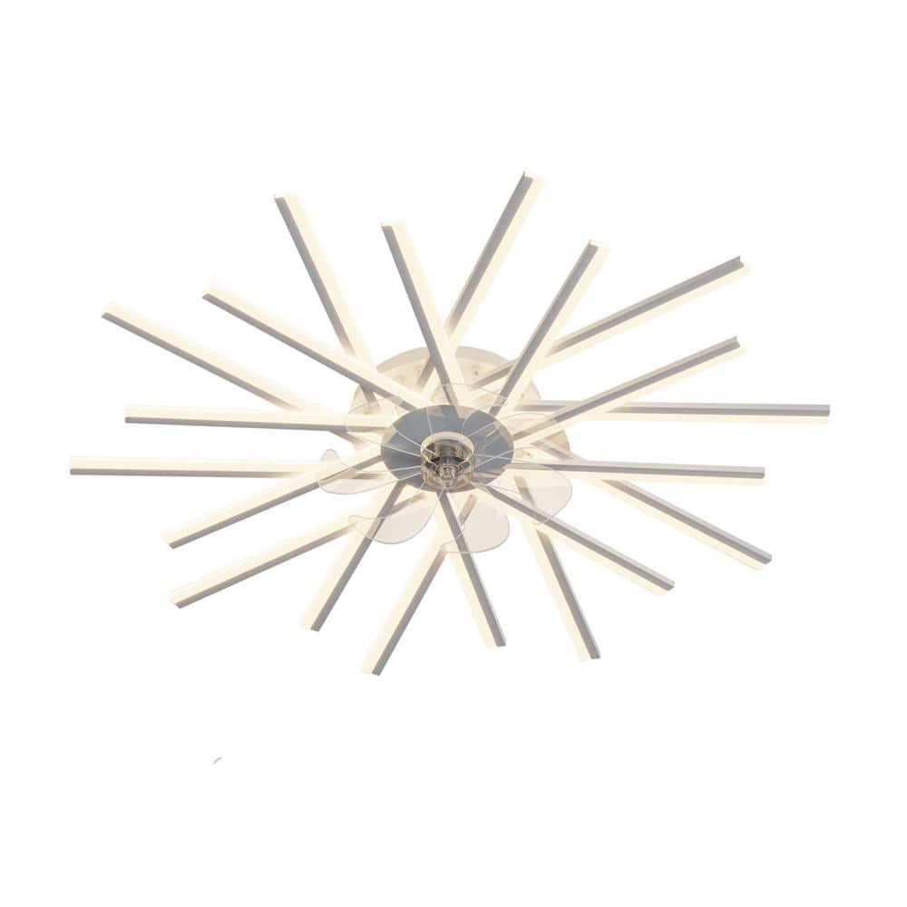 45 in. Integrated LED Indoor White Ultra Quiet DC Motor Flush Mounth Ceilin