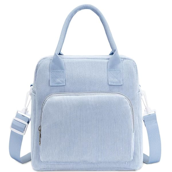 11.3 in. Insulated Lunch Bag with Multi Pocket Storage Blue 1 Pc