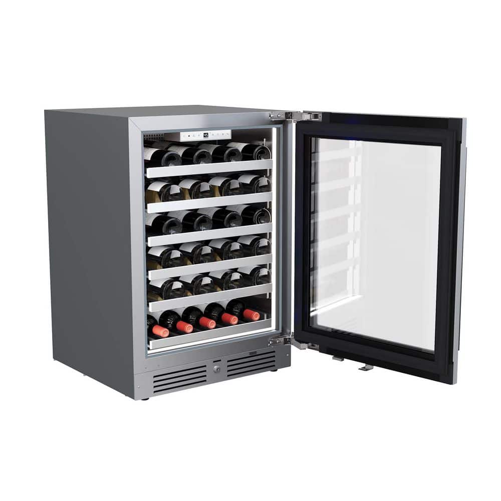 24 in. 45-Wine Bottles Wine Cooler in Wood Grain price history on PriceWatchPro