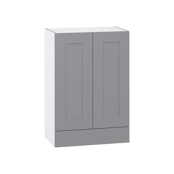 J COLLECTION Roseland 24 in. W x 14 in. D x 35 in. H Assembled Shaker Wall Kitchen Cabinet in Slate Gray with Drawer