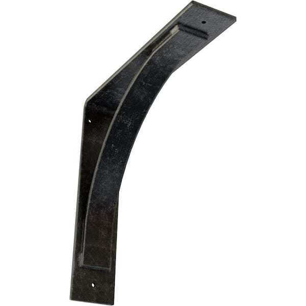 Ekena Millwork 3 in. W x 14 in. H x 14 in. D Morris Antiqued Silver Steel Bracket