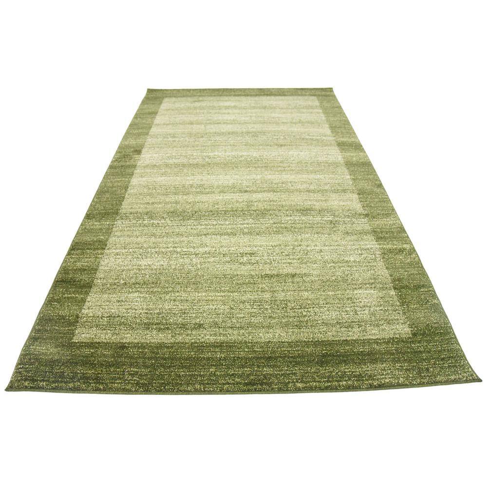 Light Green Rectangular Tufted Reversible Area Rug