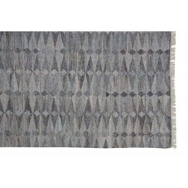 HomeRoots 8 ft. x 10 ft. Gray Geometric Area Rug