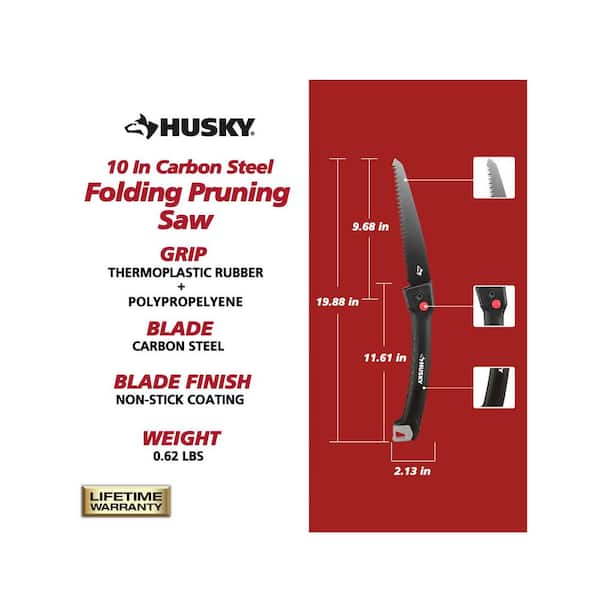 10 in. Carbon Steel Blade Folding Pruning Saw