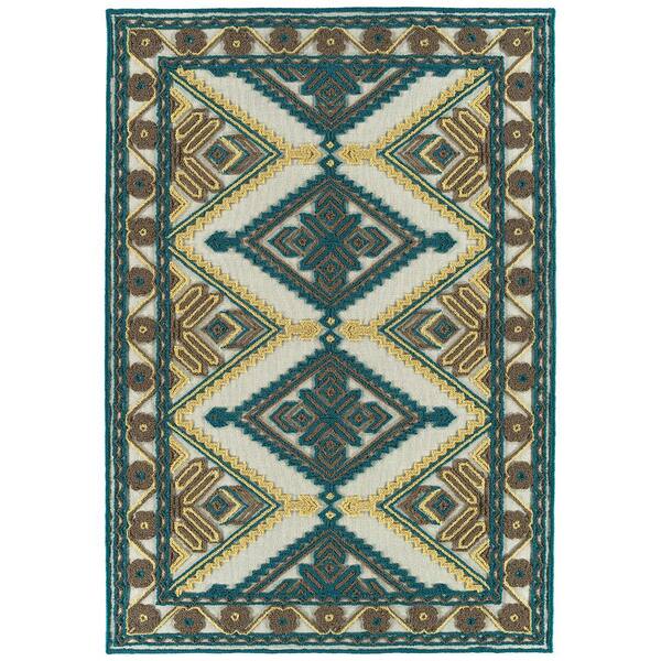 Kaleen Warwick Ivory 8 ft. x 10 ft. Oriental Area Rug