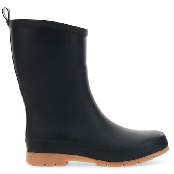 WESTERN CHIEF Women's Modern Mid Rubber Boot - Black size 8