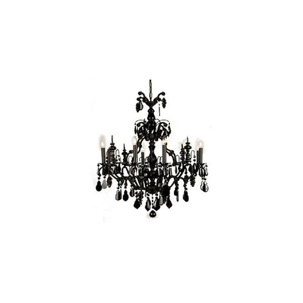 Filament Design Xavier 8-Light Black Incandescent Ceiling Chandelier