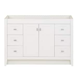 Bladen 48 in. W x 19 in. D x 34 in. H Bath Vanity Cabinet without Top in White