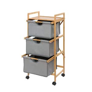3-Drawer Rolling Storage Cart in Black 67649968SIOC - The Home Depot