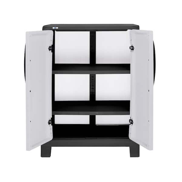 MQ Eclypse 38-Inch 3 Shelf Plastic Utility Storage Cabinet in Gray