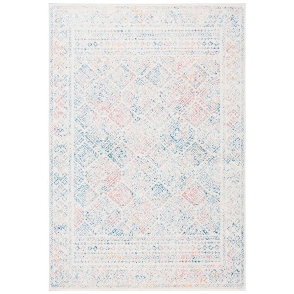 Tulum Ivory/Terracotta 6 ft. x 9 ft. Border Area Rug