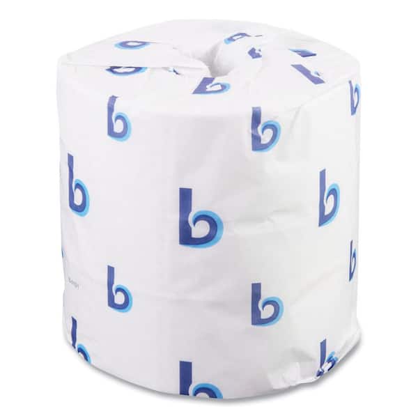 Boardwalk Two-Ply Toilet Paper, Septic Safe, White, 4 1/2 x 4 1/2, 500 Sheets/Roll, 96 Rolls/Carton