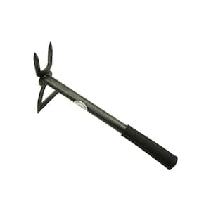 6.10 in. L Handle 13.6 in. L 2-Tine Cultivator with Wide Edge Chopping Hoe
