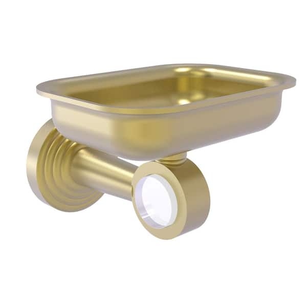 Allied Brass Pacific Beach Wall Mounted Soap Dish Holder in Satin Brass