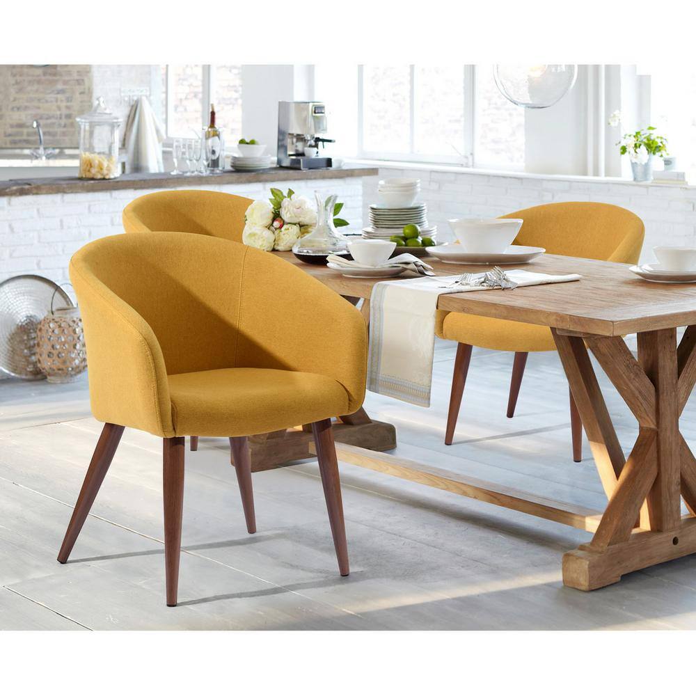 Reviews for Homy Casa Aokelan Yellow Fabric Upholstered Arm Leisure