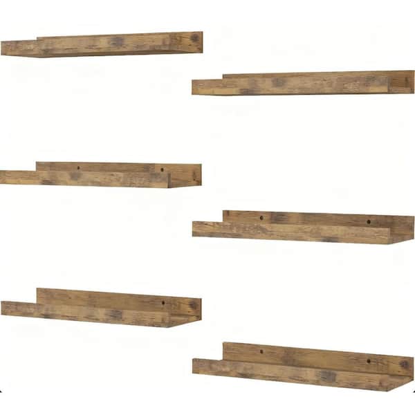 15.6 in. W x 5.1 in. D Floating Shelves Set of 6, Wall Shelves
