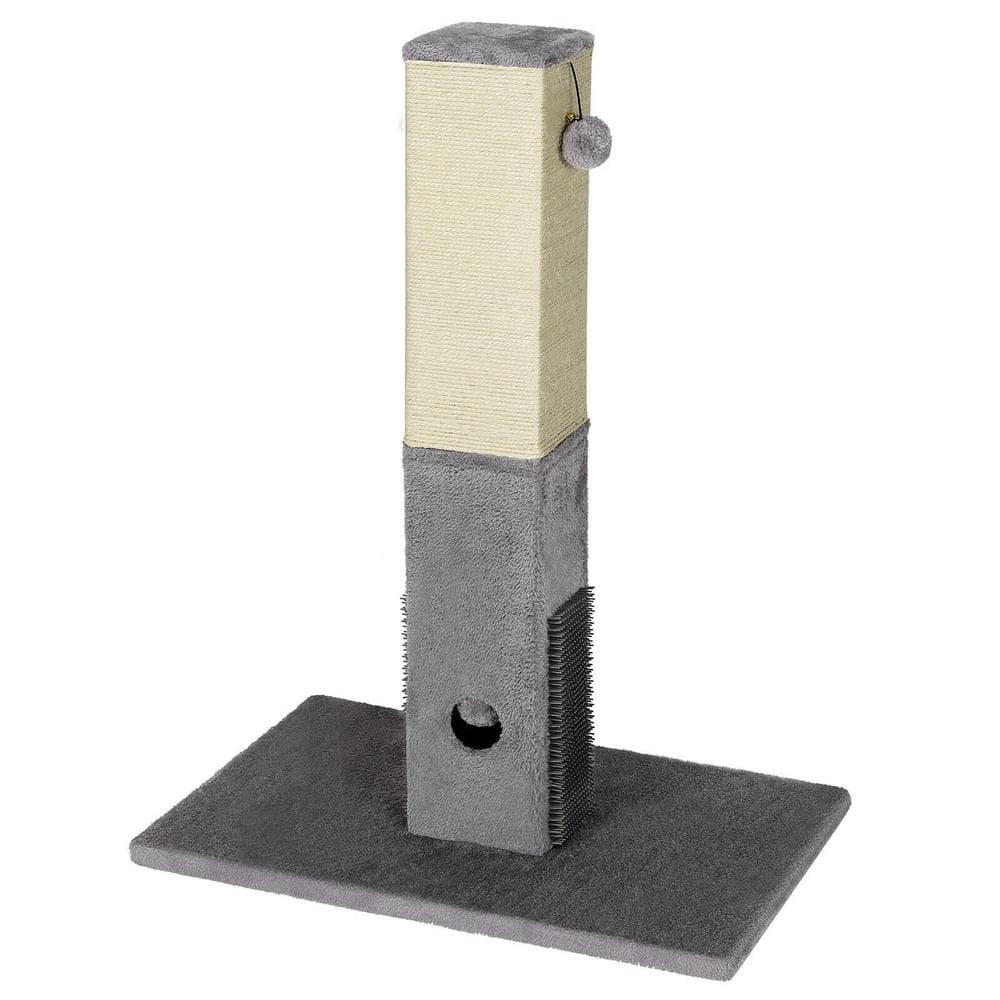 ANGELES HOME 31 in. Tall Cat Scratching Post with Sisal Rope and Plush Ball M74-8PS57HS - The Home Depot
